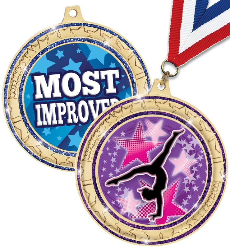 2 3/4" Star Trail Glitter Insert Medals