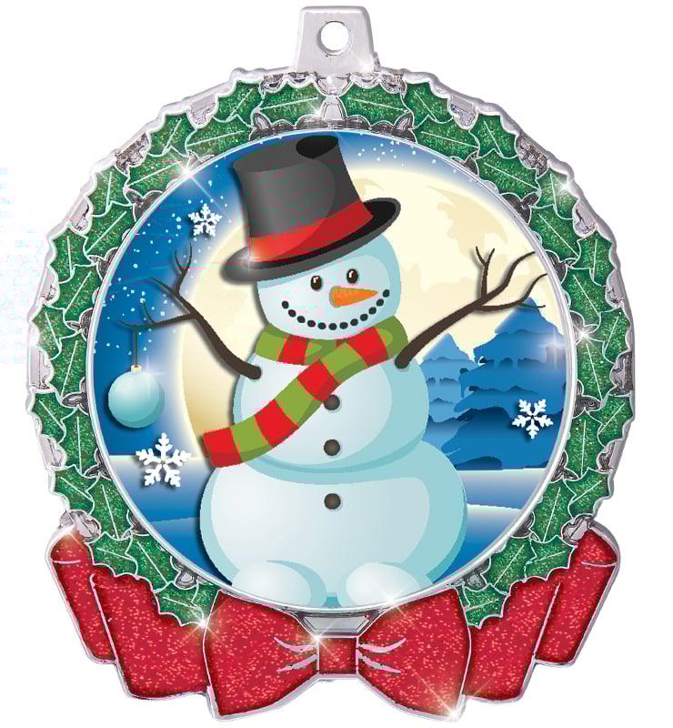 2 3/4" Glitter Wreath Insert Medal