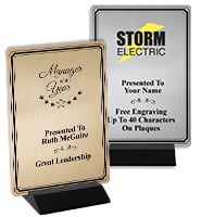 Vertical Color Printed Neutral Metal Plaque