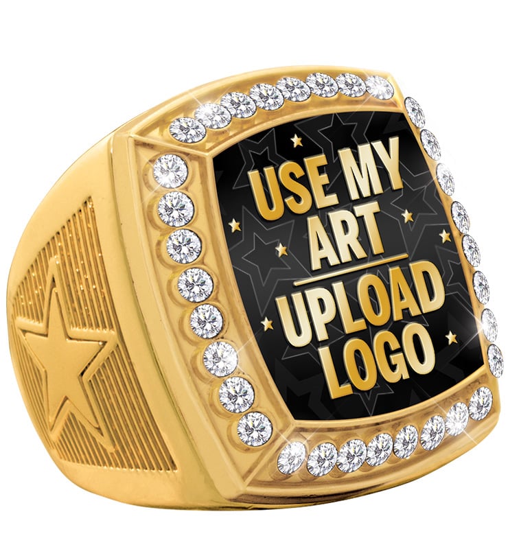 Custom Deluxe Insert Gold Star Ring