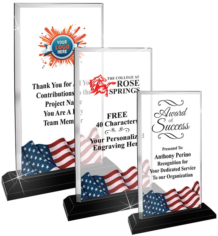 American Flag Billboard Skyline Acrylic