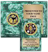 Green Marbleized Insert Plaques