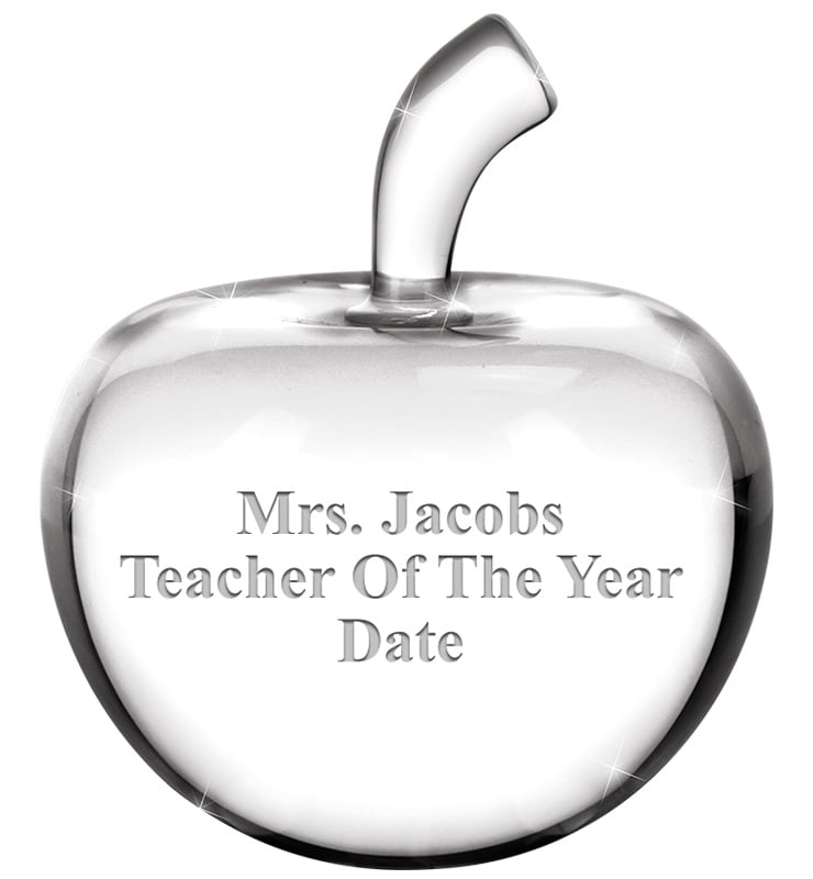 Crystal Apple Paperweight