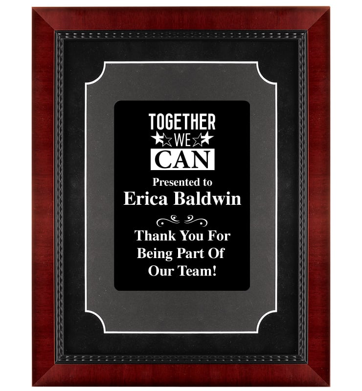 Premium Heirloom Frame Plaque With Black Plate