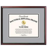 Mahogany Doctorate Diploma Frame