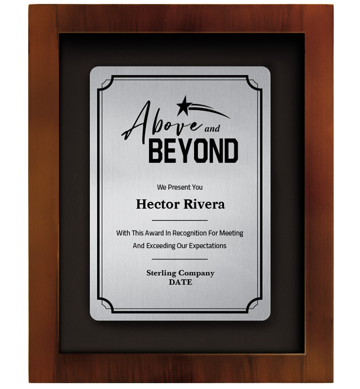 Above & Beyond Shadow Box Frame Plaque