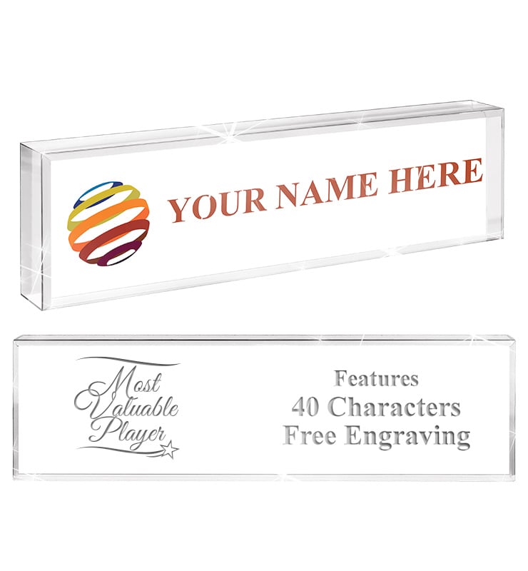Acrylic Desk Nameplate