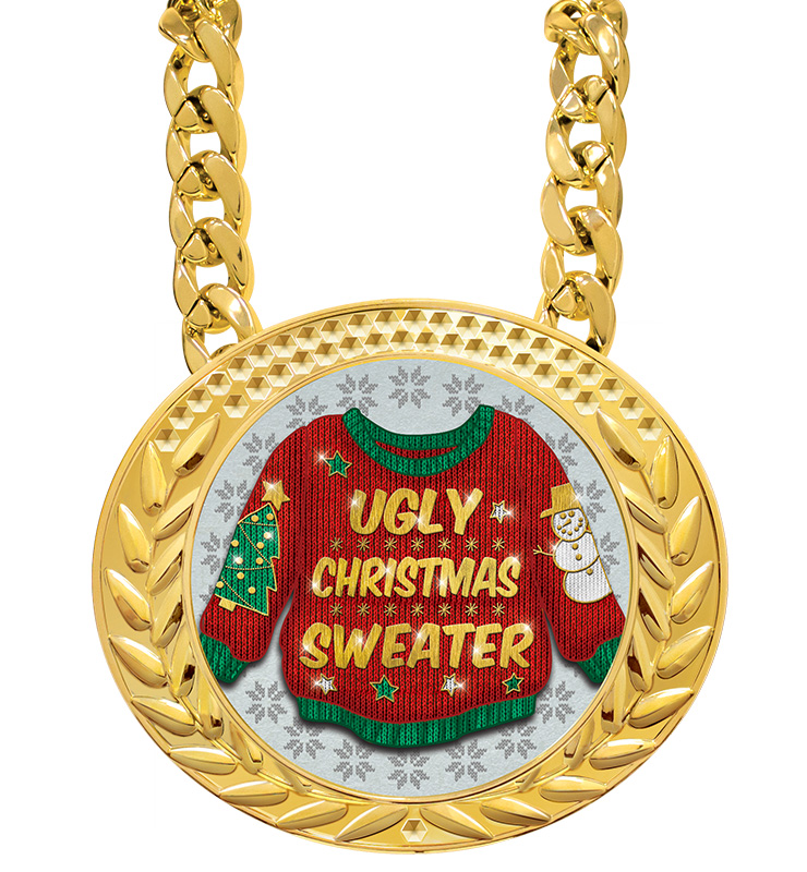 6" Famous Ugly Christmas Sweater Insert Medals