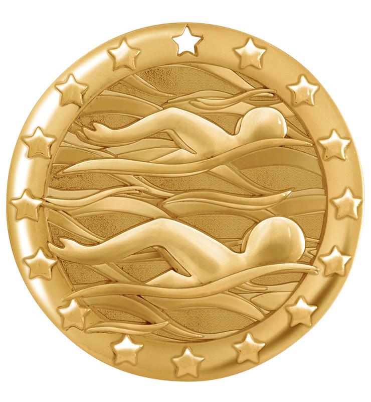 2" Swimming Blaze Medals