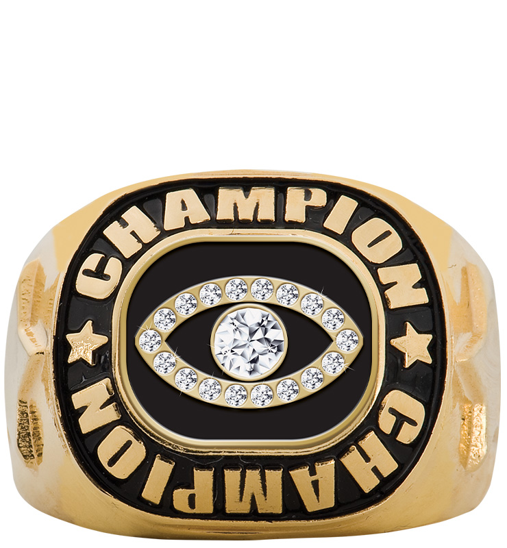 Football Bling Gold Championship Ring
