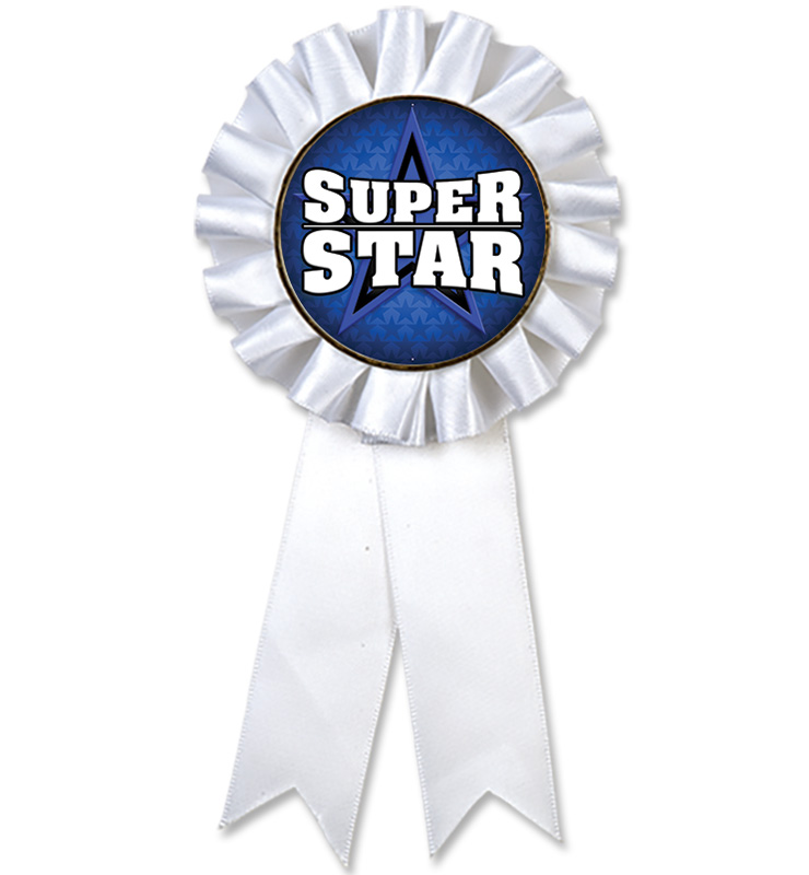 White Rosette Ribbon