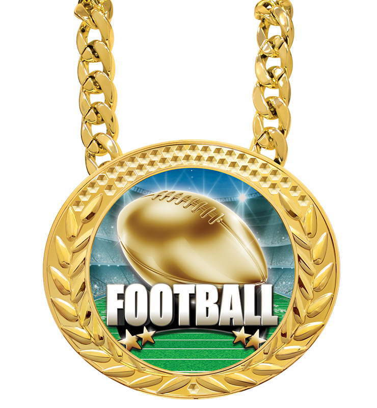 6" Famous Football Insert Medals