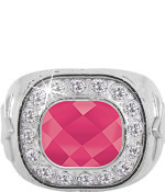 Pink Gemstone Championship Crystal Ring