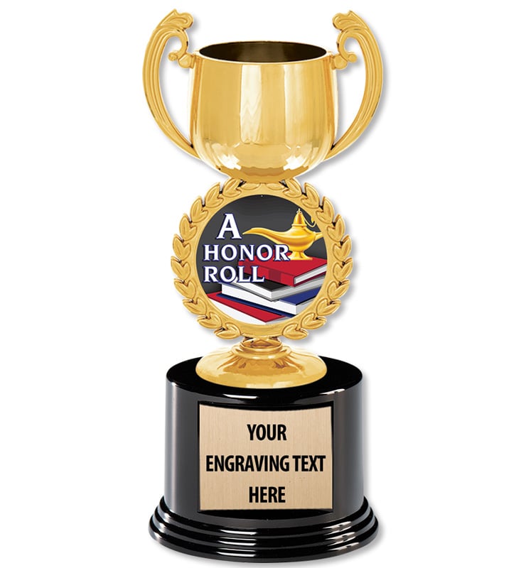 8" Gold Chaplet Cup Deluxe Trophy