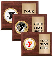 YMCA Classic Walnut Horizontal Plaque