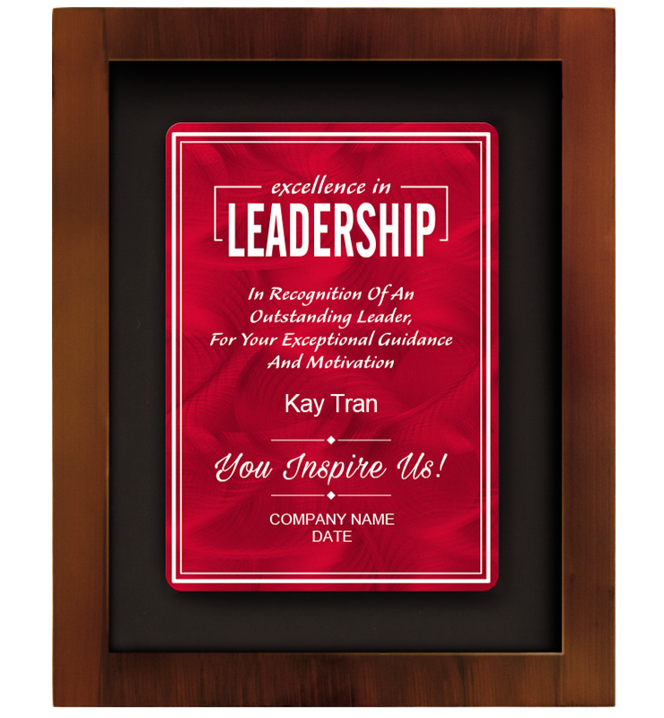 Leadership Shadow Box Frame Plaque
