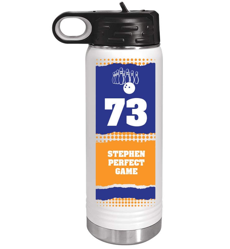 White School Spirit Water Bottle 20oz - Blue Orange
