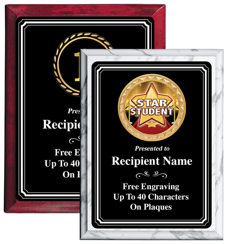 Vertical Black Full Plate Insert Plaques&nbsp;