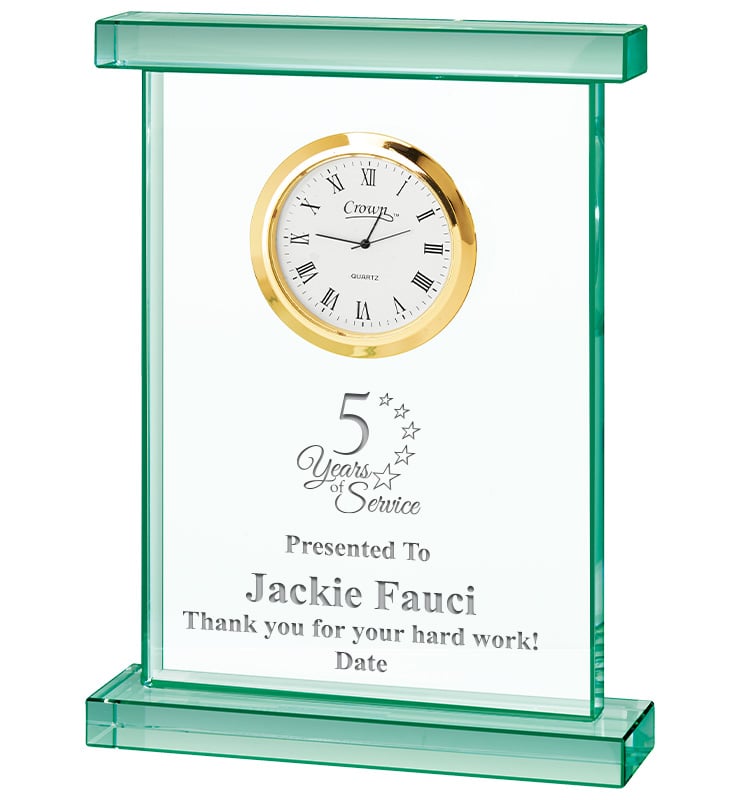Oxford Jade Crystal Clock