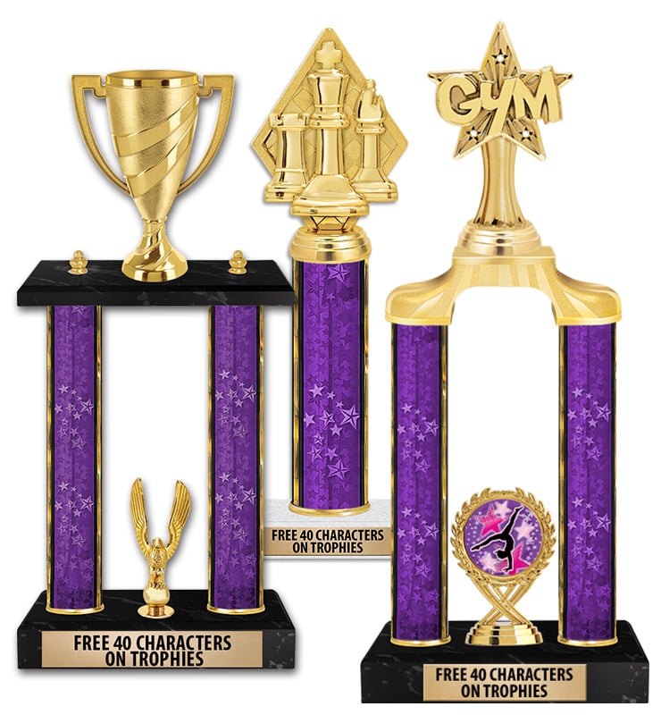 Purple Column Trophies