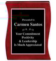 Rosewood Silver Border Movement Plaque