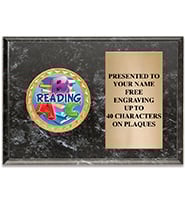 Black Marbleized Horizontal Insert Plaque