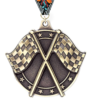 2" Crossed Flags Medals