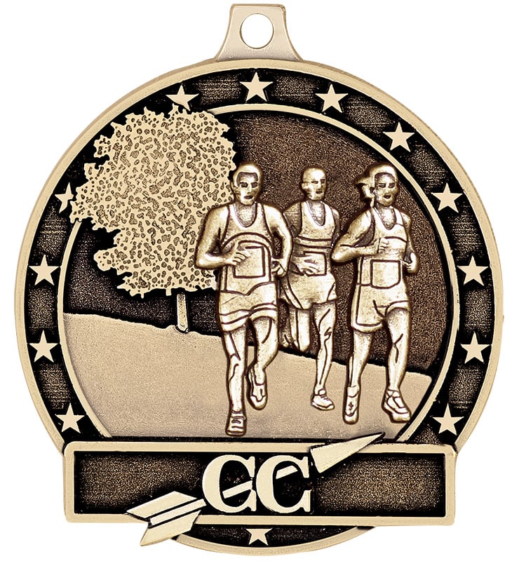 2" Male Cross Country Medals
