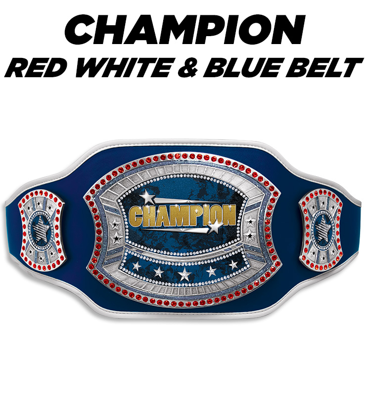 Fantasy Football Red White Blue Champion Belt
