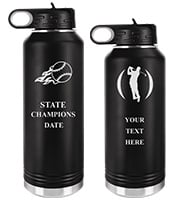 Flip Top Black Water Bottles