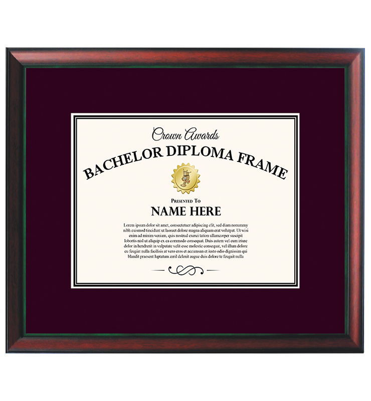 Mahogany Bachelor's Diploma Frame&nbsp;