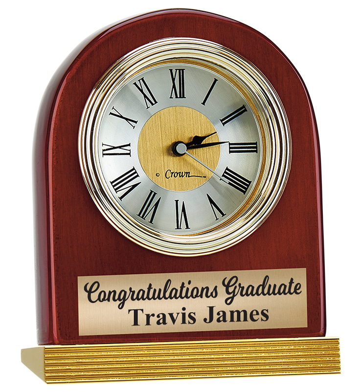 Graduation Rosewood Clock