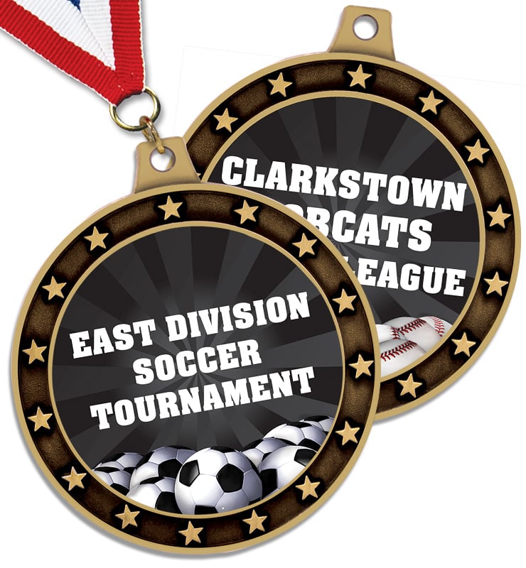 2 1/2" Custom Text Sport Medals