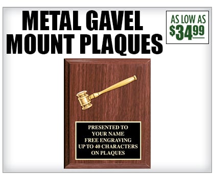 Metal Gavel Mount Plaques