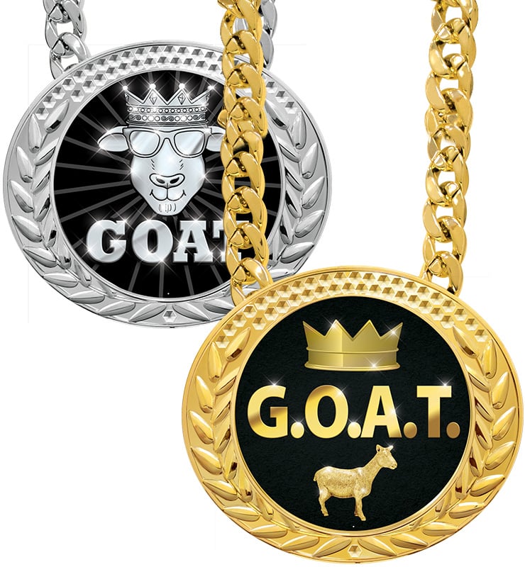 6" Famous G.O.A.T. Insert Medals