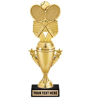 Tennis Starburst Cup Trophy With Figure