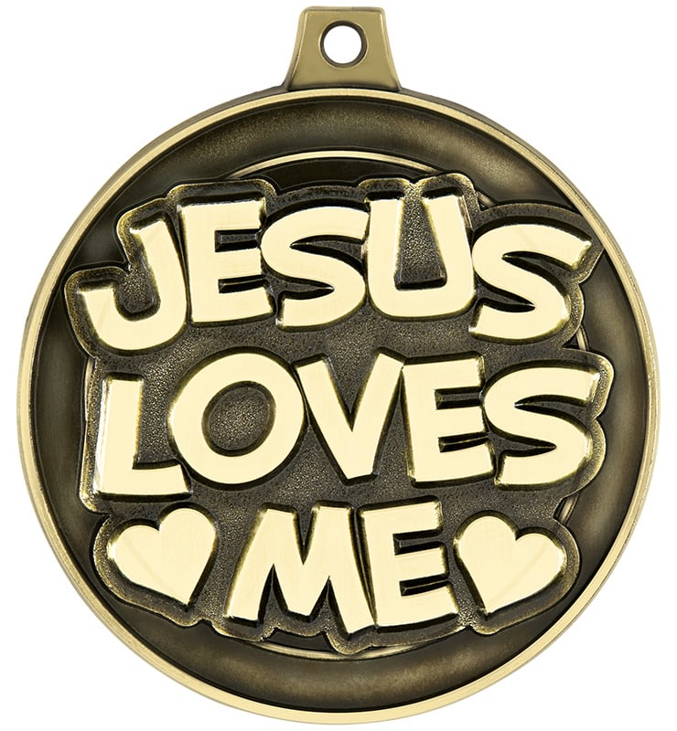 2" Jesus Loves Me Medal