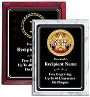 Vertical Black Full Plate Insert Plaques