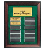 Golf Perpetual Plaque With Green Velveteen Matting