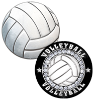 2" Volleyball Stickers