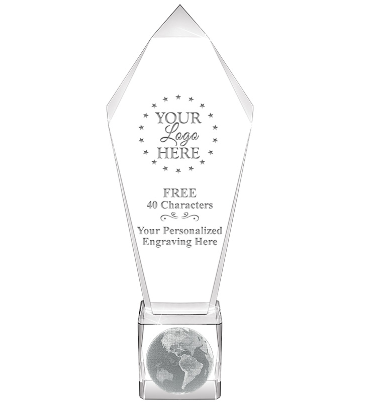 3D Globe Ace Crystal