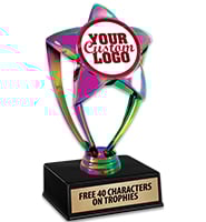 Iridescent Star Custom Insert Trophy