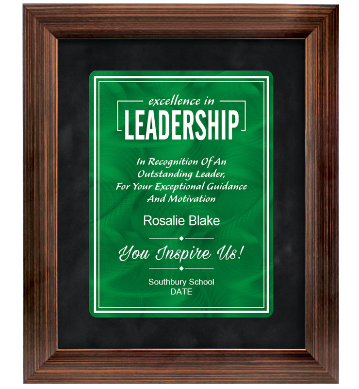 Leadership Bronze Paradigm Frame Plaque