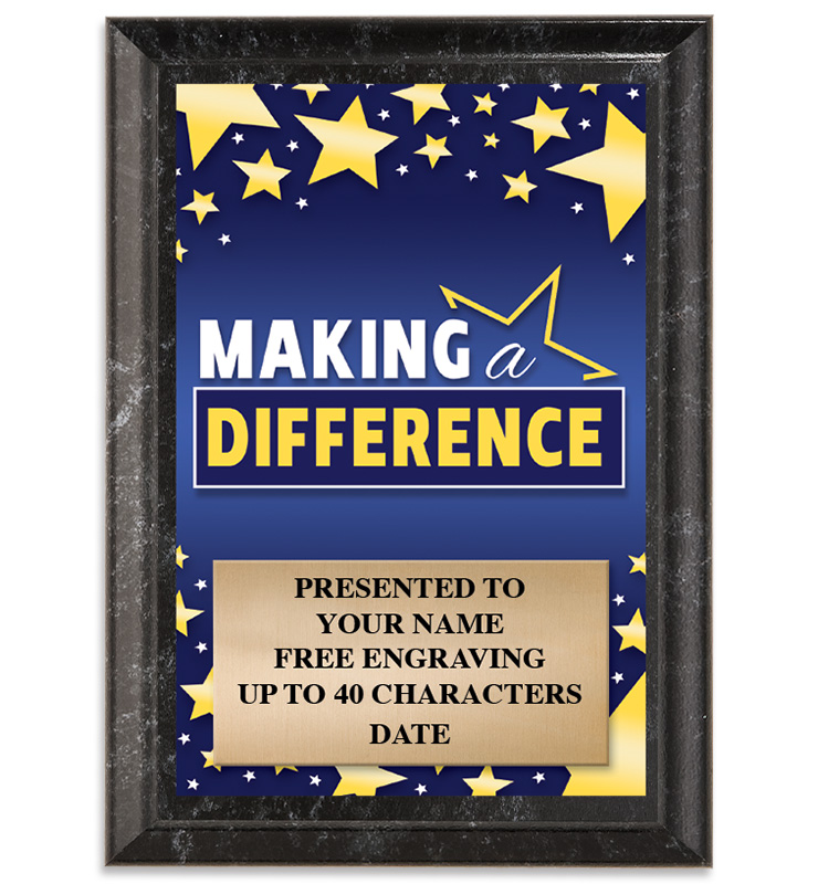 Making A Difference Show Stopper Plaque