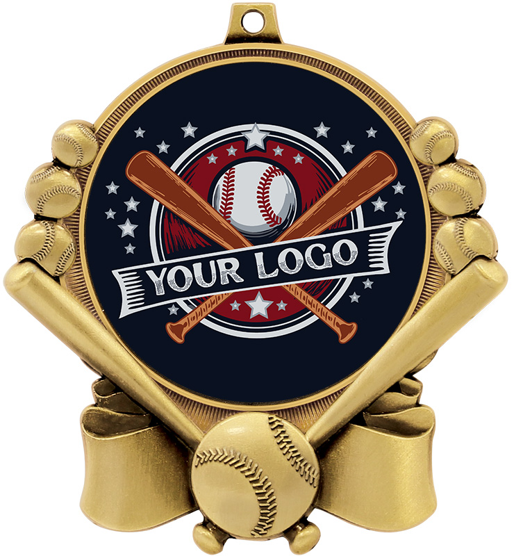 3" Baseball Double Action 2.0 Medals