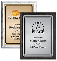 Color Printed Plaques With Neutral Metal Plate