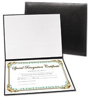 Black Certificate Cover