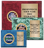 Color Marbleized Horizontal Insert Plaques