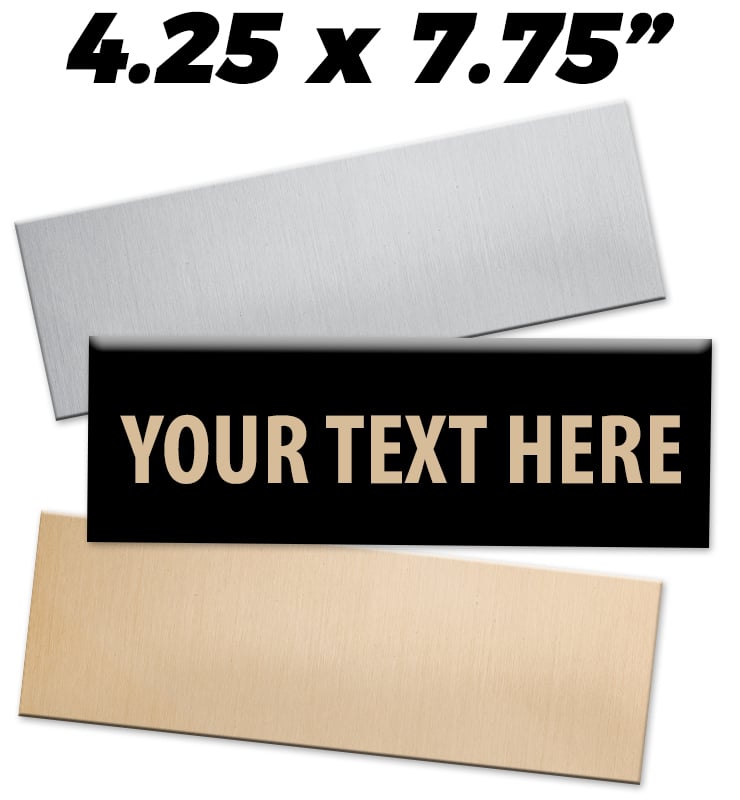 4.25"W x 7.75"H Engraving Plates