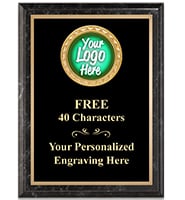 Executive Black Marbleized Insert Plaques